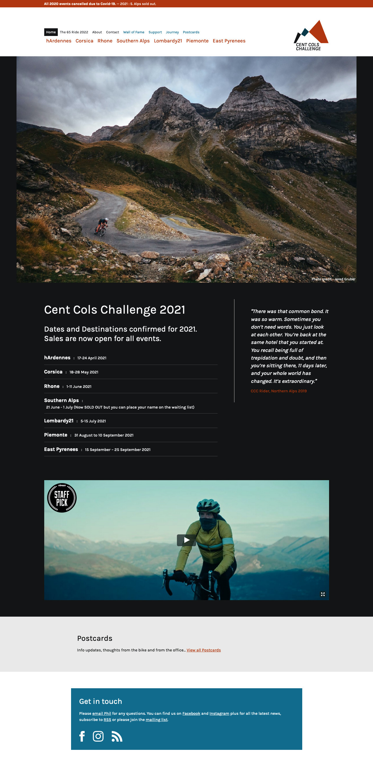 Cent Cols Challenge homepage screenshot